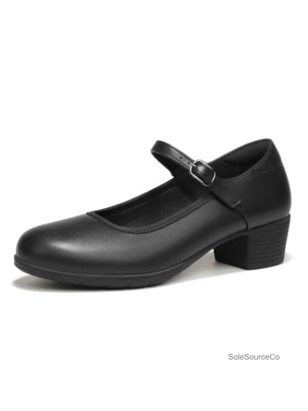 Mary Jane Low Block Heels Women's Dress Pumps Closed Toe